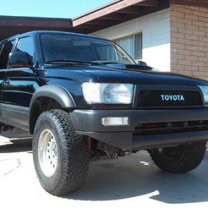 Covered the Duplicolor Bed Armor with Rustoleum truck bed coating, and the flares/cladding. Sold the PIAA lights on the bumper, plan on something else