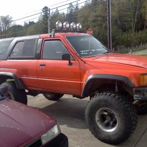 The new wheels and 35s and the new fox stickers
