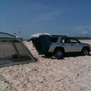DAC Tent on '11 Trail on Assateauge Island MD