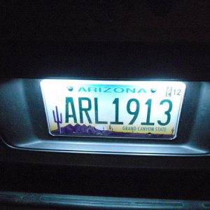 license plate led