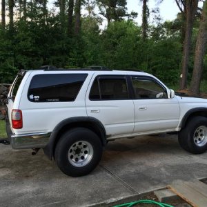 My rig with used wheels and tires i found in my local junkyard not sure if they are going to fit on my tundra break upgrade