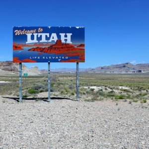 Campsite in UT and about 15 miles from Page, AZ.