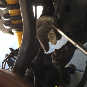 brake line pinched off, had new replacement stainless lines