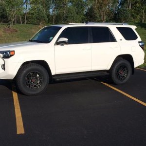 Emblem blackout, Window tint, TRD Pro wheels, Terra Grappler tires