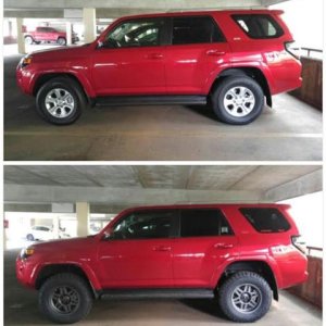Before and after lift and tires, Tint