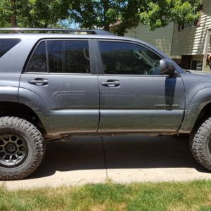 lift, rims and tires installed