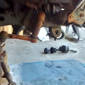 tearing apart tie rods CV's and ball joints