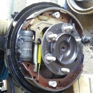 addressing the rear brakes, New seals, Bearings, Shoes & hardware kit