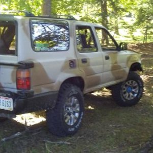 Added spare tire carrier to the rear.