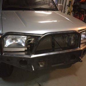 4x Innovations unpainted bumper installed for test fit.