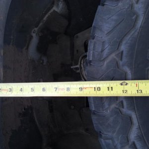 Front sway bar disconnected,  9.25"