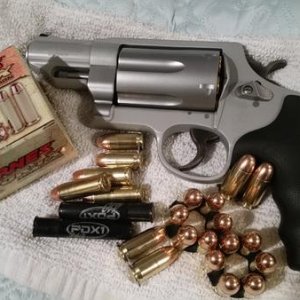 My Governor. A .45 caliber beast that can shoot 45 long colt, 45 ACP and 410 shotshell.  I take her camping with me just in case.