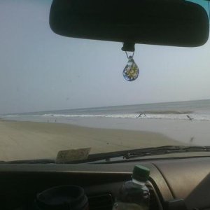 Out on the beach in the 4Runner in the Outer Banks!