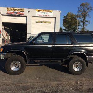Dropped her off this morning at the body shop :D  
Minor touch-up on the various scratches and dings, satin black paint and a detail. I am so psyched!