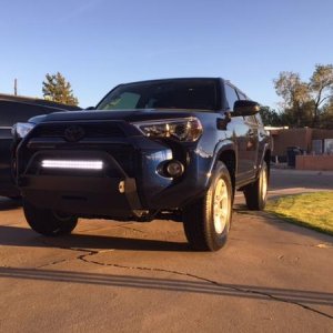 Light bar installed
