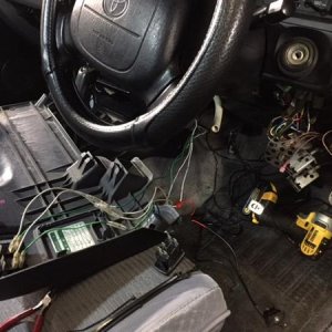Driver side wire mess