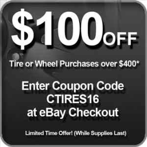 Discount Tires Direct on Ebay was having a great sale on any set of wheels or tires over $400. Thus, I got the tires for $980 and and rims for $386, b