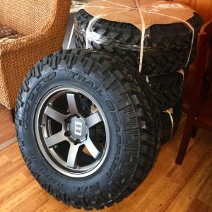 Rims and tires came shipped mounted and balanced from discount tires direct! $1366 total!!
