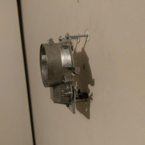 Mounted on wall so I could get a rough estimate of where the holes go for the new brackets.