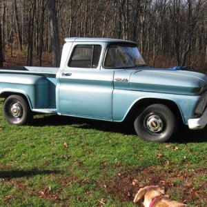 1962 Chevrolet C-10 step-side, half-ton
4 on the floor.  All original.