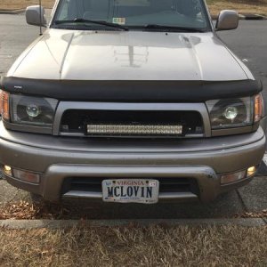 With the LED light bar mounted.