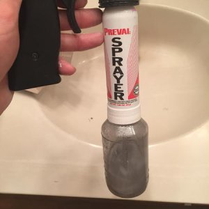 Preval sprayer (Home Depot - $8) came in handy!  For those of you not trying to spend $200+ on a pro sprayer for simple projects, this thing did a gre