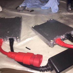 Put a thin bead of RTV clear silicone around the ballasts for improved weatherproofing.