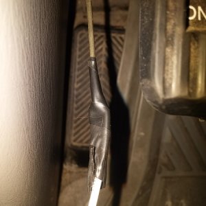 electrical tape to ease pull through.