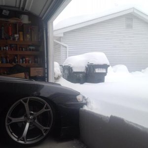 Tried to plow the driveway with 2ft of POW, no dice.