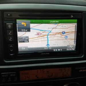 The TomTom had to go, this is an alpine unit, alpine amp, focal speakers in the doors (sound deadening in the doors) and a Kenwood compact subwoofer u