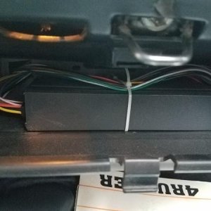 This is the alpine amp in the inner glove box. The cabin filter is still accessible.
