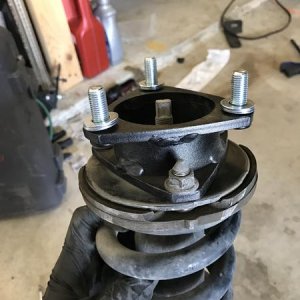 3 inch steel spacer coated from fatbobsgarage.com. These guys are so amazing