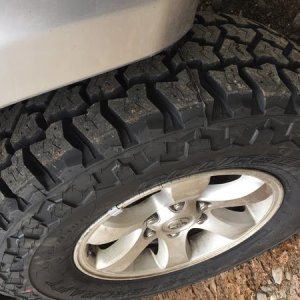 255-80-17 (33.1-10-17) Mastercraft Courser CXT made by Cooper Tire. They also make Dick Cepek and Mickey Thompson tires.