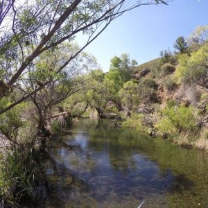 From the rooftop, looking out over the swimming hole that we drove to through 2 feet of water.