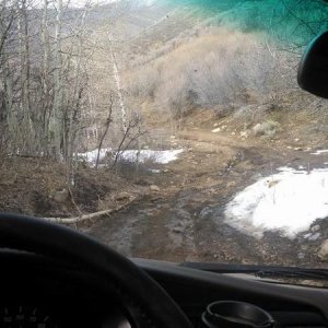 I got VERY close to rolling my truck just up around that turn!  I'll never forget that!