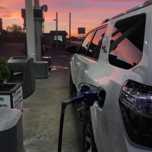 West Texas sunrise while fueling up for the weekend