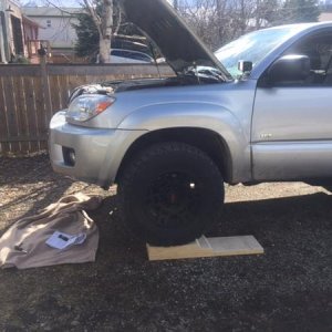 started by building some ramps to save the back!