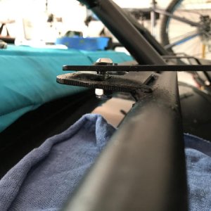Striped allen bolt attached to wind fairing