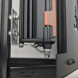 Close-up of the light bar bracket