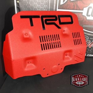 TRD Skid Plate - Powder Coated by Black Label Coatings
