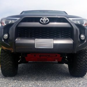 TRD Skid Plate - Powder Coated by Black Label Coatings