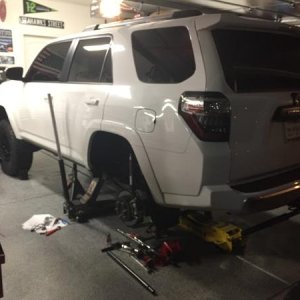 Installing rear part of toytech boss lift