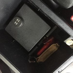 Center console lock box installed