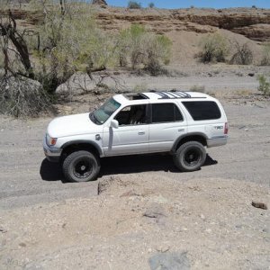 Hopped out to take some videos of the Jeep crawling over some big rocks, snapped a picture of mine. Did about 50 miles over all sorts of terrain, roug