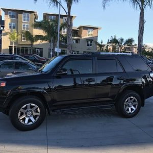 Weathertech guards on and nFab nerf bars
