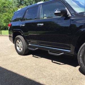 Installed NFab steps on 2012 SR5 with cut rockers.
