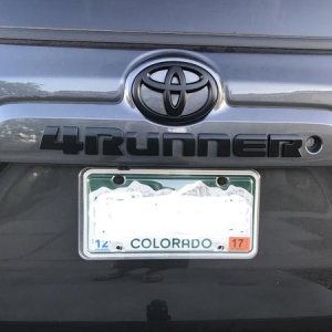 Blackout emblem overlays installed
