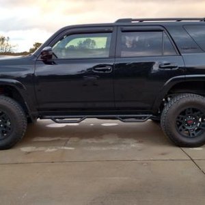 After Toyotec lift with original tires
