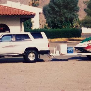 My '89 SR-5 V-6  2'' lift, 31/1050/15 BFG A/T's on 15x8.5 Enkei's, chrome nerfs