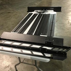 Sorting out the pieces of the N-Fab roof rack.
